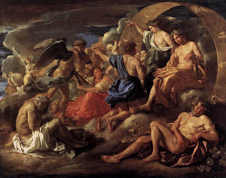 Nicolas Poussin Helios and Phaeton with Saturn and the Four Seasons oil painting image